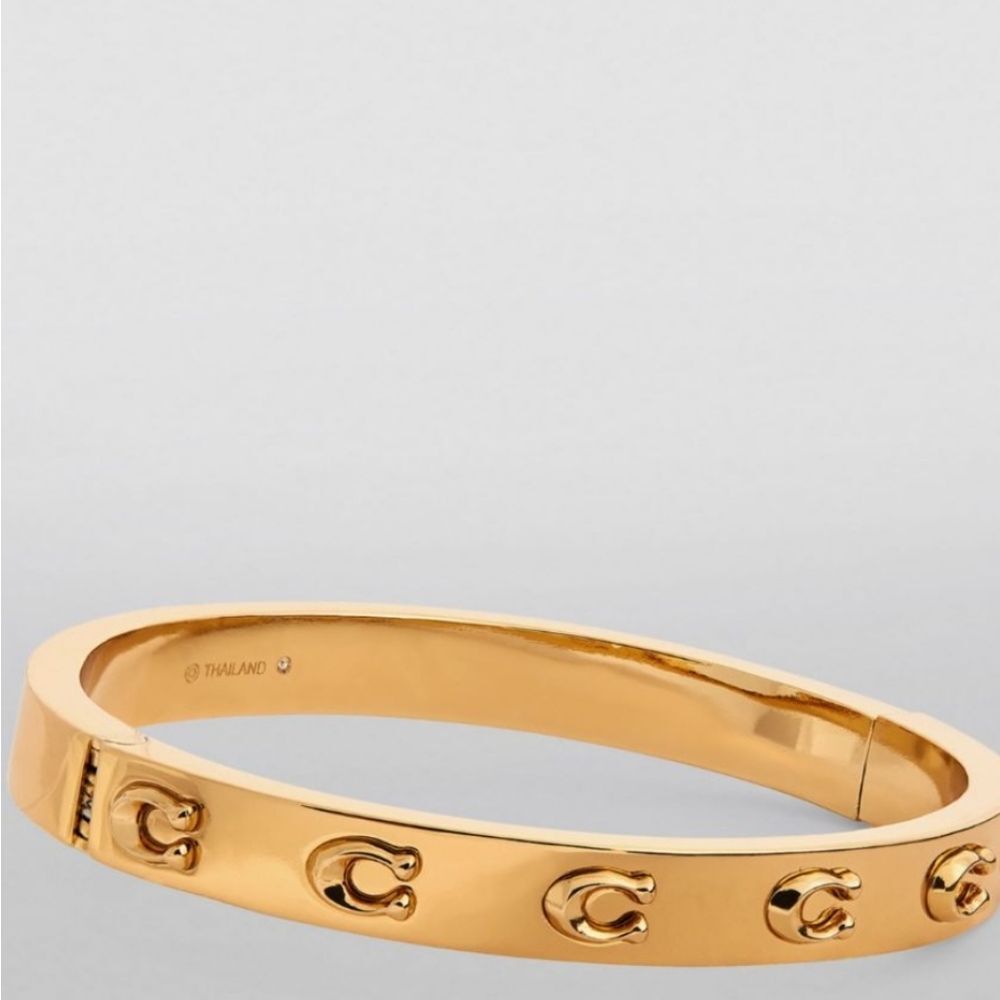 Coach Logo C Hinged Bangle Bracelet